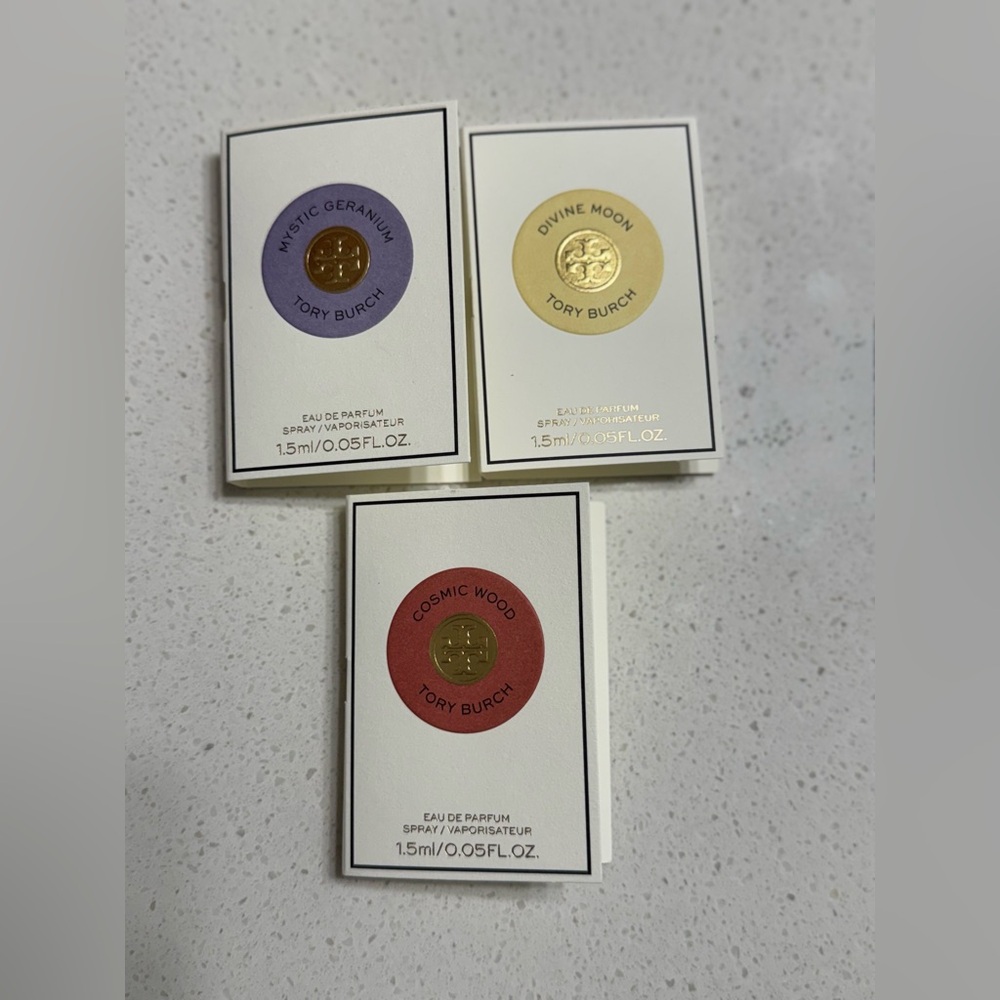 TORY BURCH 3-pc Sampler | Cosmic Wood, Mystic Geranium, Divine Moon
